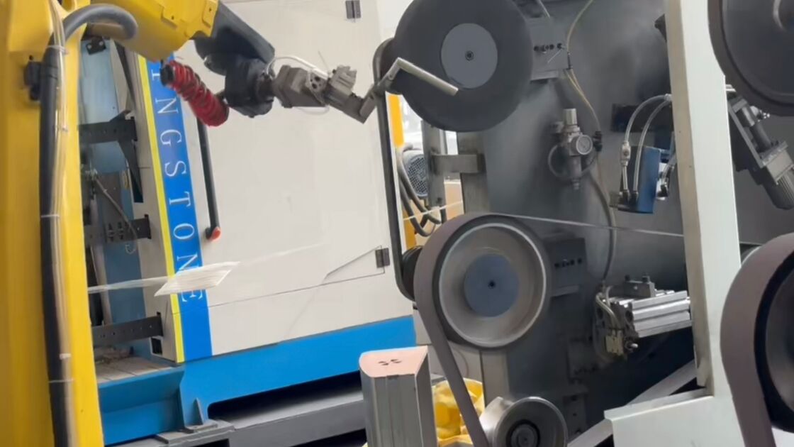 Robotic Grinding And Polishing Technology Providing and Consistency for Stainless Steel Welded Round Handle Manufacturing