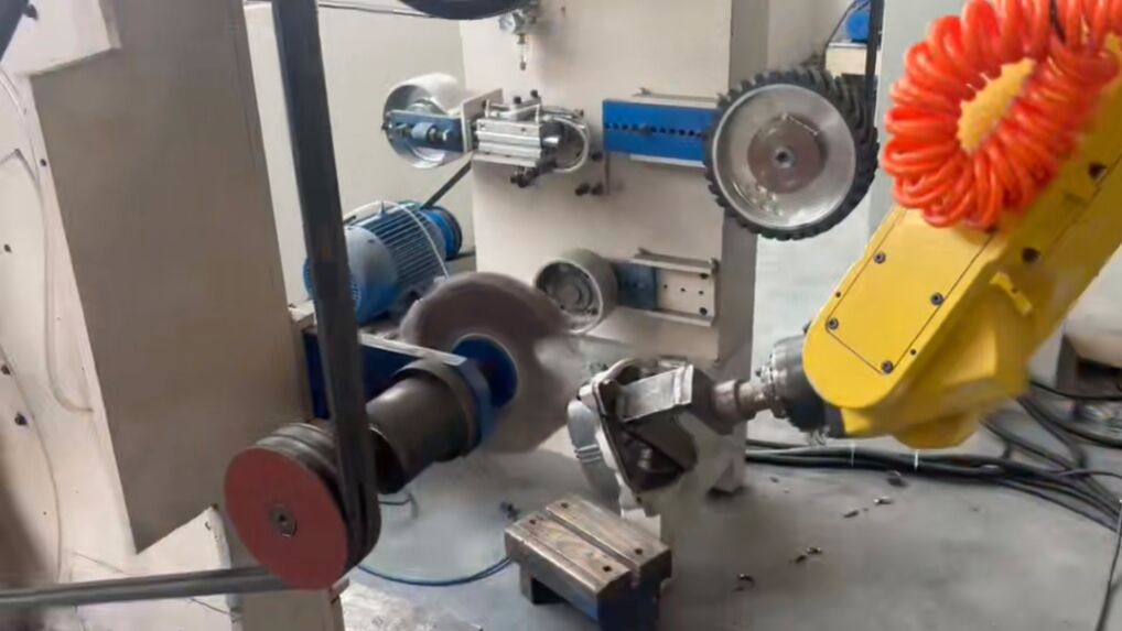 Robot Precision Grinding and Polishing for Motorcycle Engine Aluminum Alloy Cover Housing