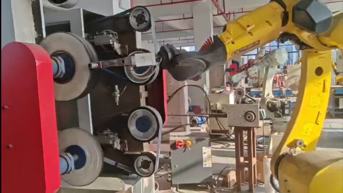 Robotic Grinding Cell Featuring 6 Axis Robot for High Precision Grinding and Polishing of Zinc Alloy Bathroom Hardware Accessori