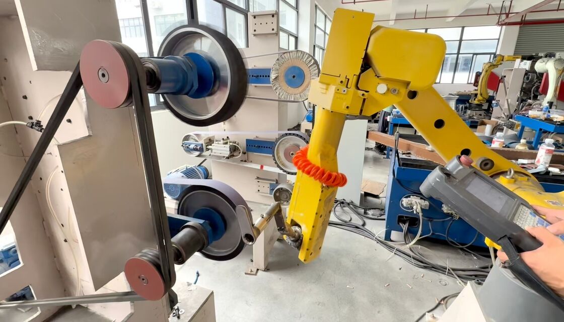 High-Performance Robotic Grinding System for Stainless Steel Bathroom Faucet Weld Seam Finishing