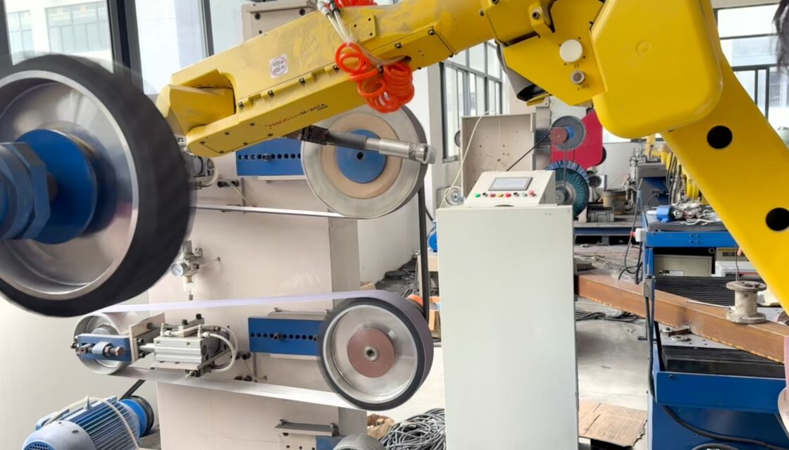 High-Performance Eco-Friendly Robotic Grinding System for Welded Stainless Steel Bathroom Faucets